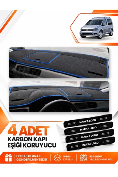 e-biz Volkswagen Caddy (2015-2021) Compatible Front Dashboard Protection Cove...