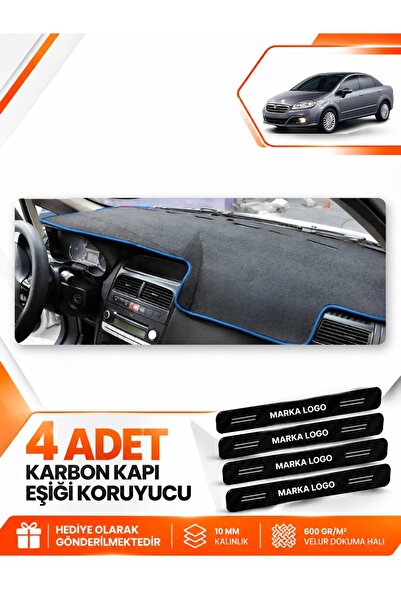 e-biz Fiat Linea (2007-2015) Compatible Front Torpedo Protection Case Carpet ...