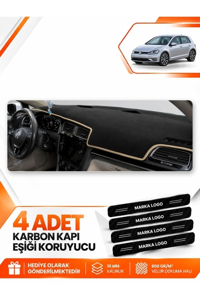 e-biz Volkswagen Golf 7 (2012-2020) Compatible Front Cover Glove Box Protecti...