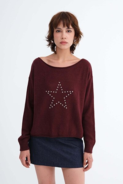 Addax Star Stone Knitwear Sweater K3565