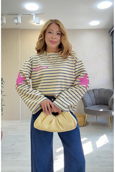 İrka Moda Çizgili Sweat