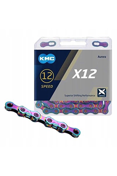 KMC Lanț X12 126 zale Albastru Aurora