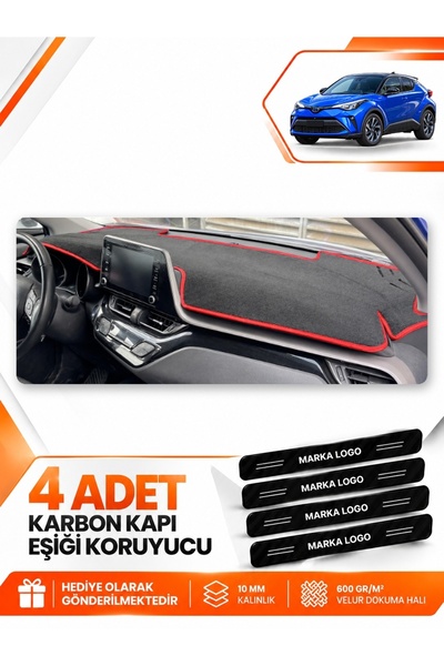 e-biz Toyota Chr (2016-2022) Compatible Front Dashboard Protection Mat Carpet...