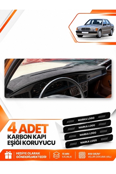 e-biz Mercedes W201 E-Class 190-190E (1982-1993) Compatible Dashboard Protect...