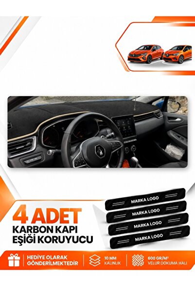 e-biz Renault Clio 5 (2019-2026) Compatible Front Cover Dashboard Protection ...