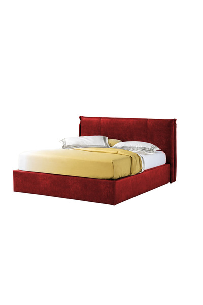 Timflex Pat Rabatabil cu Lada Depozitare Tango Promo 150x190 cm Catifea Rosu ...