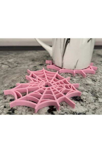 SZD Design طقم قواعد أكواب على شكل شبكة عنكبوت مكون من 3 قطع