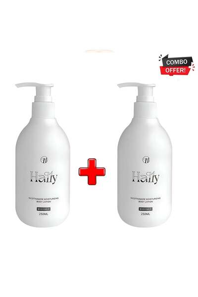 Hally لوشن مرطب للجسم بالنيكوتيناميد - عرض مجمع (250 مل + 250 مل)