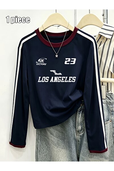 Toum Long Sleeve Retro Vintage Graphic Blouse Body