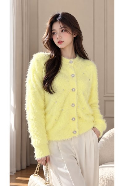 mahira collection Premium İnci Baklava Örgü Hırka