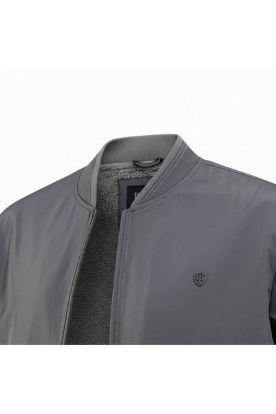MOT&MONT Men's (Hakim Collar) Bondet Fabric Fur and Waterproof-Windproof Winter Coat Smoked Color (! ! ! !! Our Molds Are Extendable, Choose 1 Size Small...!!!!!))