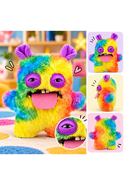 Zuru Fuggler Butt Ugly Pets Gökkuşağı Renkli Komik Çirkin Peluş Oyuncak 23 cm