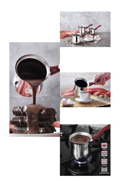 ÇEÇEN HOME 5 No. Stainless Steel Coffee Pot Height: 10 cm Width: 10 cm