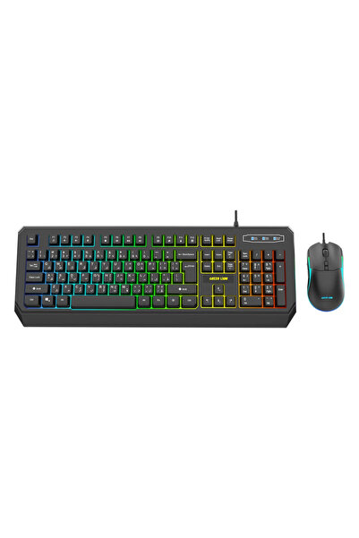 Green Lion GKM-65 Gaming Mouse & Keyboard Combo - Black