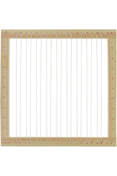 rexa لوازم الخياطة من روكو، إطار مربع (30 × 30 سم)، مع فتحة للخيط، بني فاتح