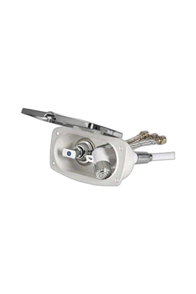 OSCULATI New Edge Chrome Shower Box with 4m Pvc Hose and Cross Outlet