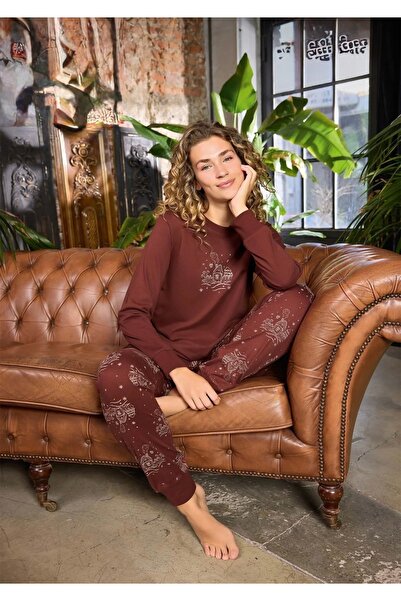 Aydoğan Women's 0 Collar Pajama Set
