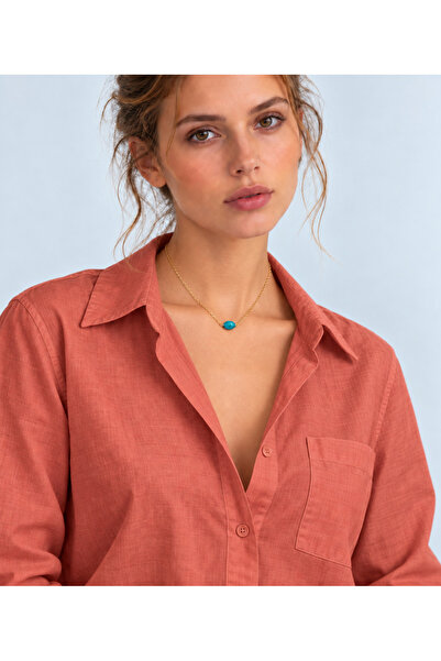JİMNY JEWELRY Elira Natural Stone Steel Ghost Necklace