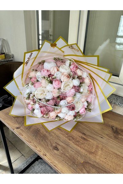 Meline Buket Tasarım ruhun çiçek açsın hislerin Kız isteme çiçeği 41 li şakayık