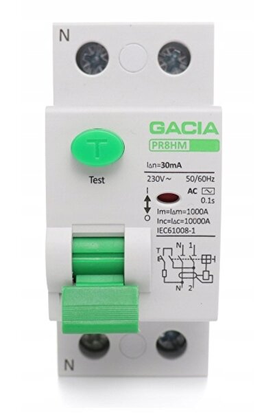 vcx Disjunctor diferențial de curent rezidual AC 25A 10KA 2P 30mA