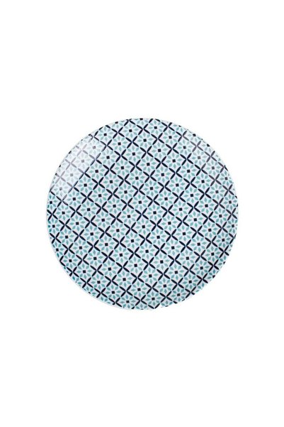 OEM Farfurie Intinsa din Porțelan Bleu cu Model Aztec Ø19cm – pentru servire ...