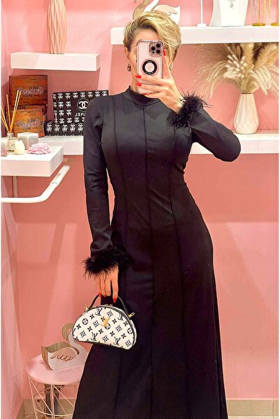 Woman's Fashion Μαύρο μάξι φόρεμα