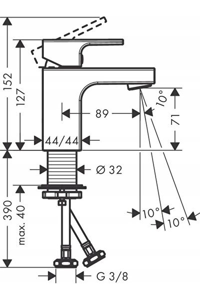 Hansgrohe Lavoar de baie independent Vernis Shape