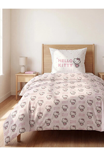 LC Waikiki Lcw Home Mixed Hello Kitty Printed Cotton Children's Duvet Cover Set