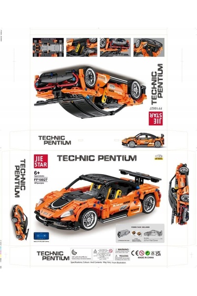NO BRAND Set de blocuri de construcție pentru copii 491 piese. Spoiler auto PILO