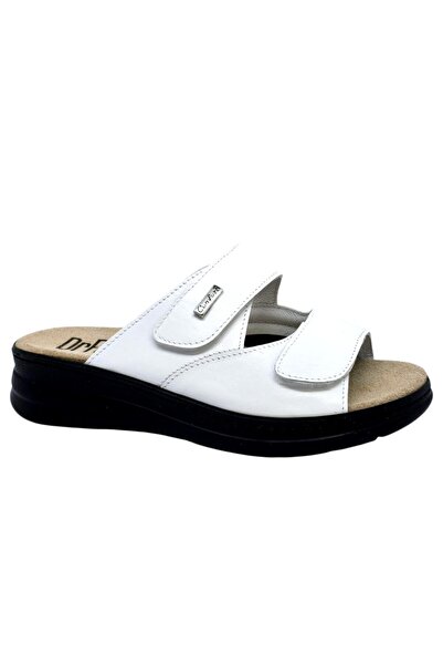 Dr. Feet Dr Feet 5012 λευκές παντόφλες - γυναικείες - με αφαιρούμενο πάτο