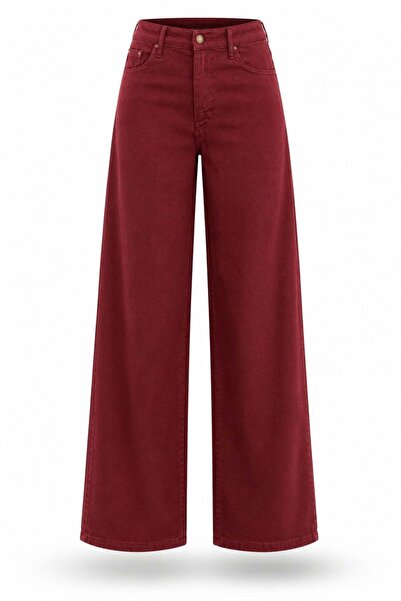 5in1Canpolat Plum Elastic Waist Tensel Jean 01073