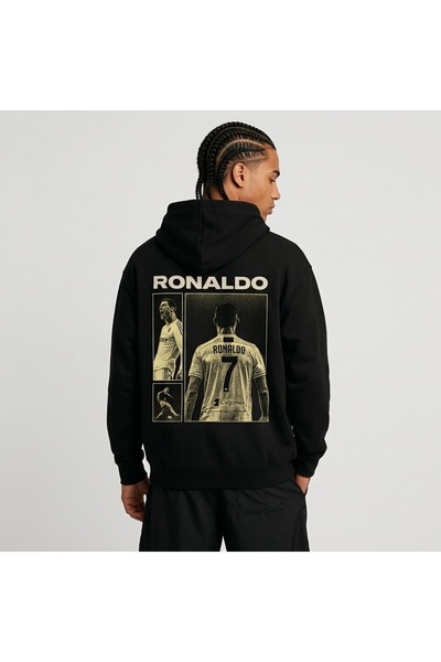 SVART WEAR Ronaldo Printed Hooded 100% Cotton Kids Sweatshirt