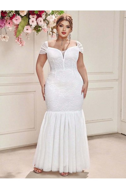 Sheya Празнична и булчинска рокля, бяла