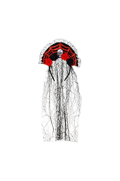 OEM Coronita Par de Halloween cu Glitter Rosu Pânză de Păianjen & Tul Negru –...
