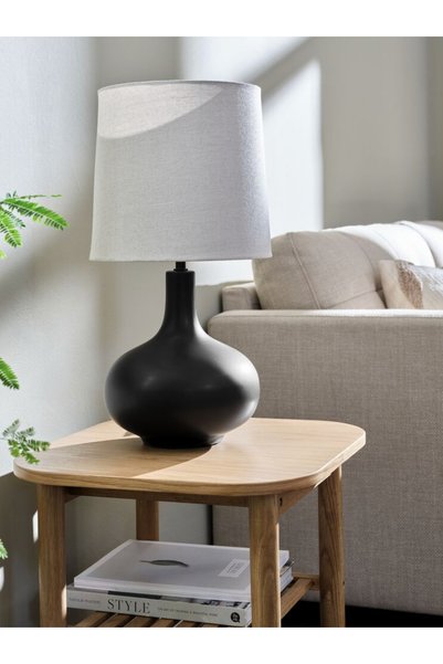 petbutik35 Table Lamp Klassic Johanne 27Xh54Cm Beige/Black