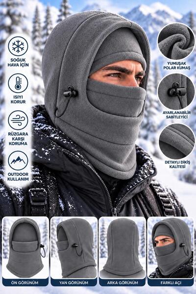 Air Flow Scuba Kumaş Tam Yüz ve Boyun Koruyucu Maske Siyah