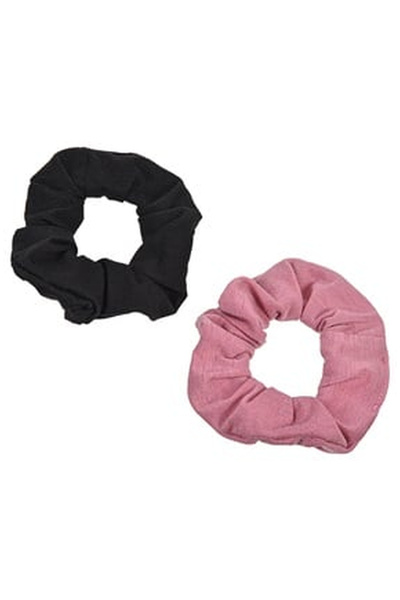 OEM Elastice Par Textile Dama Negru Roz - 2buc