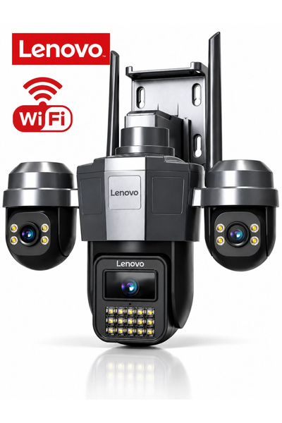 LENOVO W11C-Z Smart 4K Wifi Akıllı Güvenlik Kamerası – Gece Görüşlü Kablosuz IP 3 Kamera – 3+3+3MP