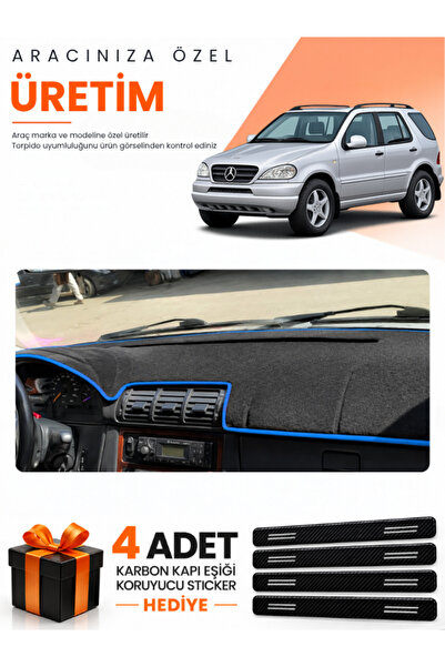 e-biz غطاء حماية توربيدو متوافق مع مرسيدس W163 M-CLASS (1997-2005) - أسود-أزر...