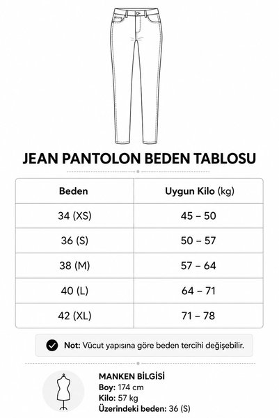 asfamoda Women's Rins Blue High Waist Wide Leg Palazzo Jean Wide Leg Loose Cut Denim Trousers