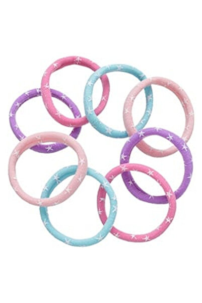 OEM Elastice pentru Par Frotte pentru Copii Stele Colorate - 8buc