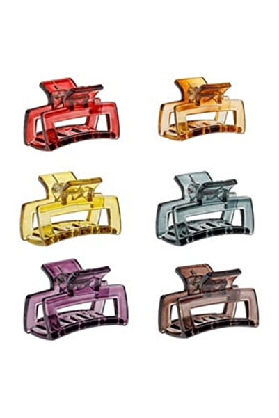 OEM Clame Par Colorate Transparente Dreptunghiulare pentru Femei 4cm - 6buc