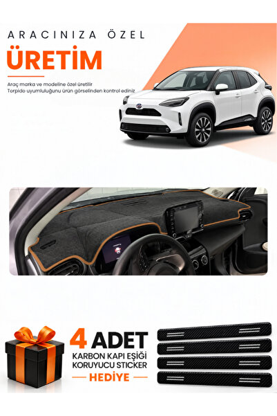 e-biz Toyota Yari̇s Cross (2022-2025) Compatible Dashboard Protection Cover A...