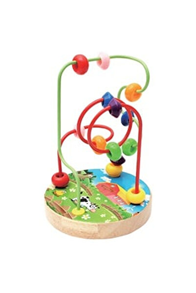 OEM Jucarie Educativa cu Baza de Lemn si Bile 10.5x16cm