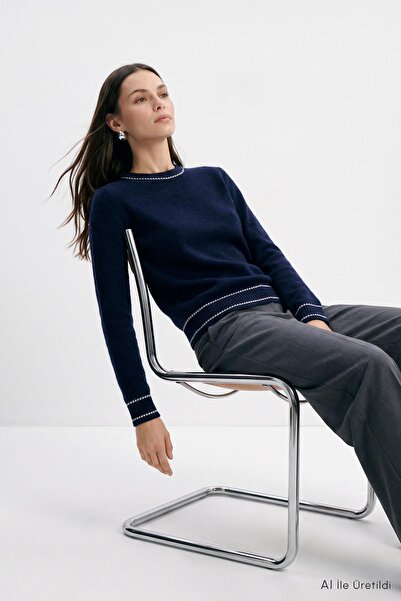 Serenity Collar sleeve striped sweater