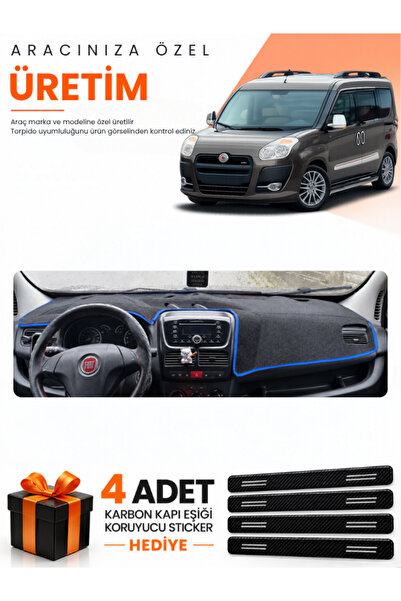 e-biz Fiat Doblo D3 (2010-2013) Compatible Torpedo Protection Cover Auto Cove...
