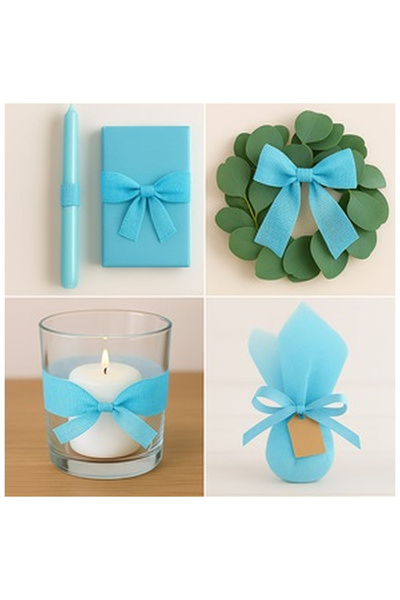 OEM Tul Bleu pentru Marturii DIY 24x24cm - 100buc