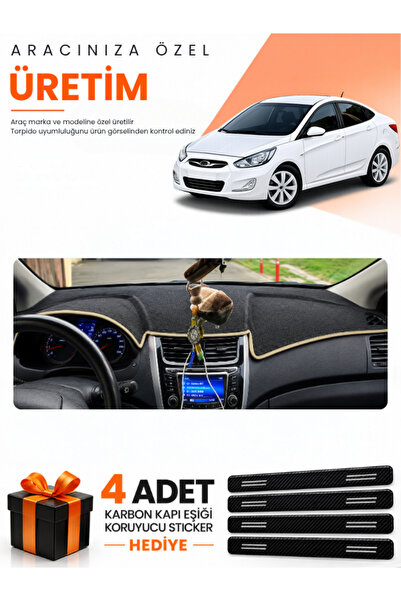 e-biz Hyundai Accent Blue (2011-2017) Compatible Dashboard Protection Cover A...