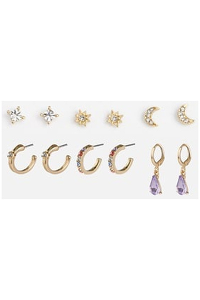 OEM Cercei de Culoare Aurie Diverse Modele cu Strasuri Glitter pentru Femei -...