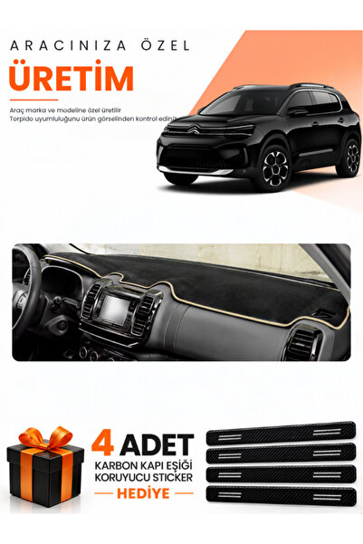 e-biz غطاء حماية توربيدو متوافق مع سيتروين C5 Aircross (2018-2026) - أسود-بيج...